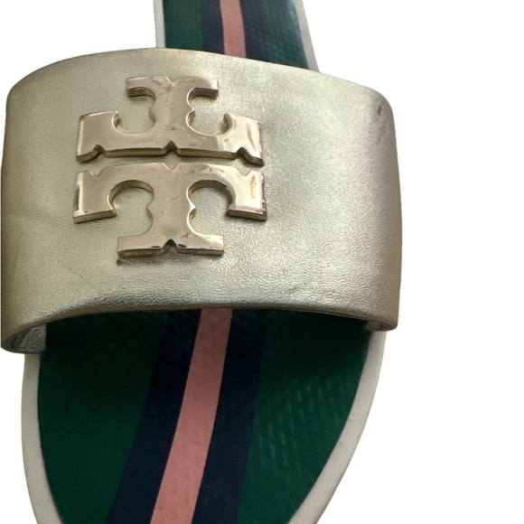 Tory Burch Logo Jelly Slide Sandals - Size 8 - Picture 2 of 5